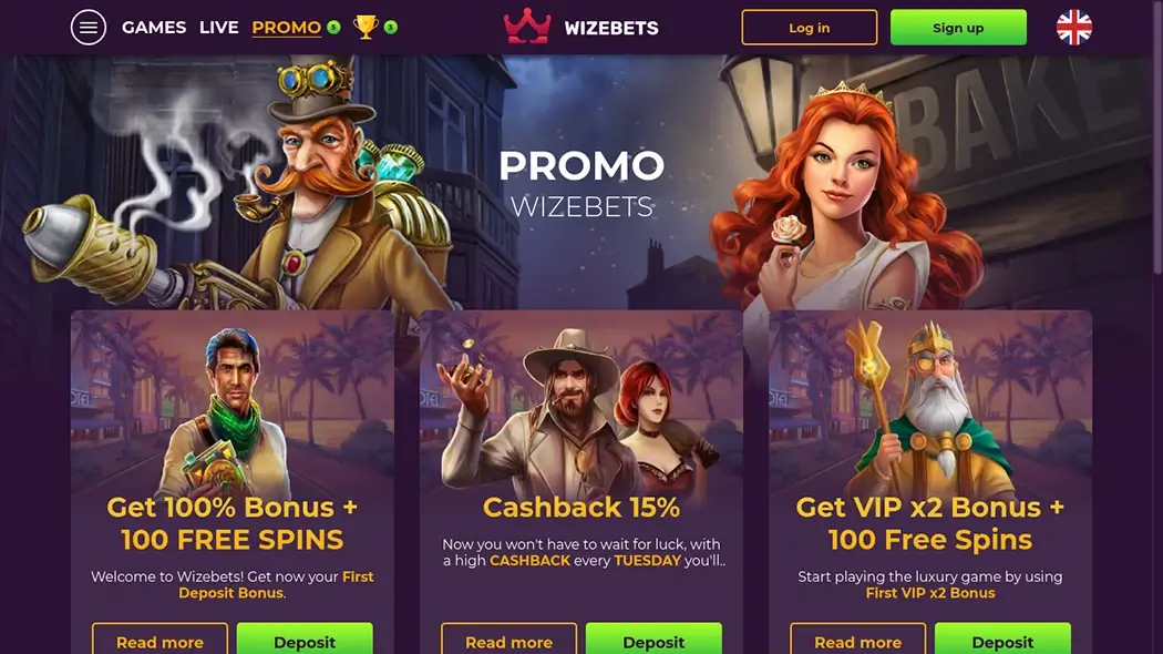 Bonussen Wizebets Casino